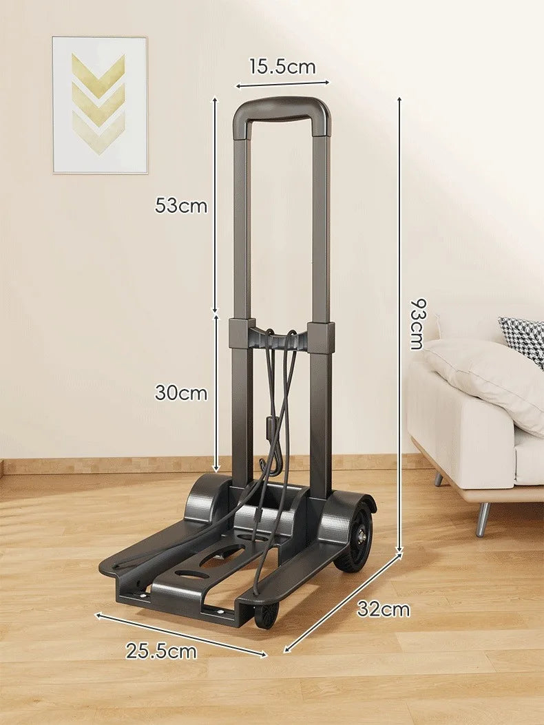 Folding Luggage Trolley – Portable Travel & Shopping Cart