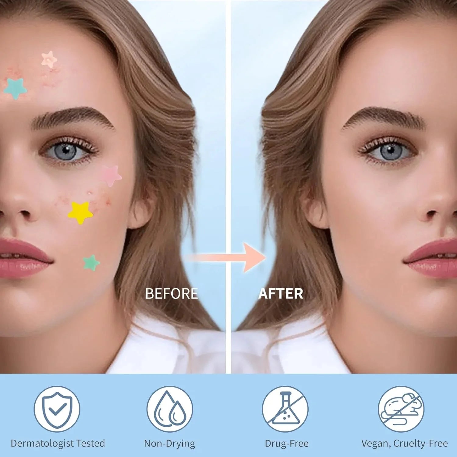 Invisible Acne Pimple Patch — Concealer Spot Stickers for Clear Skin
