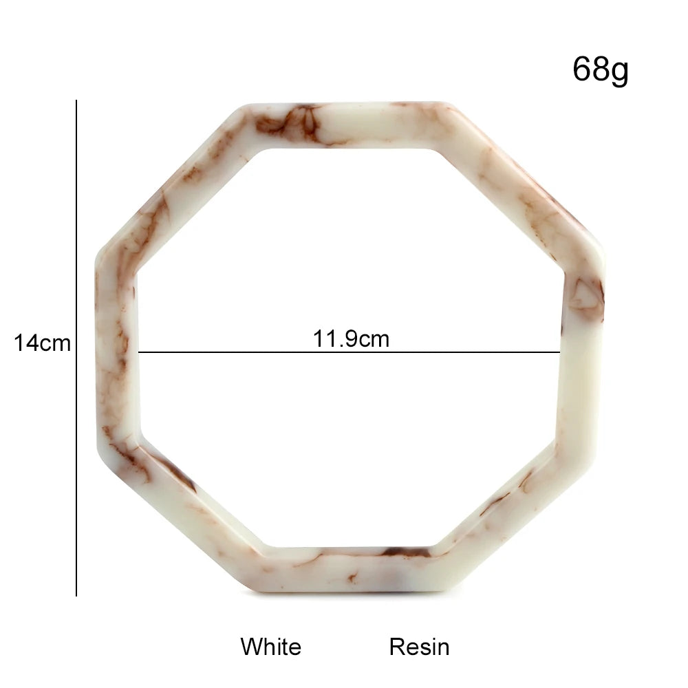 Circle Resin Bag Handles O-Ring DIY Accessories — 2PCS Removable Plastic Wallet Rings