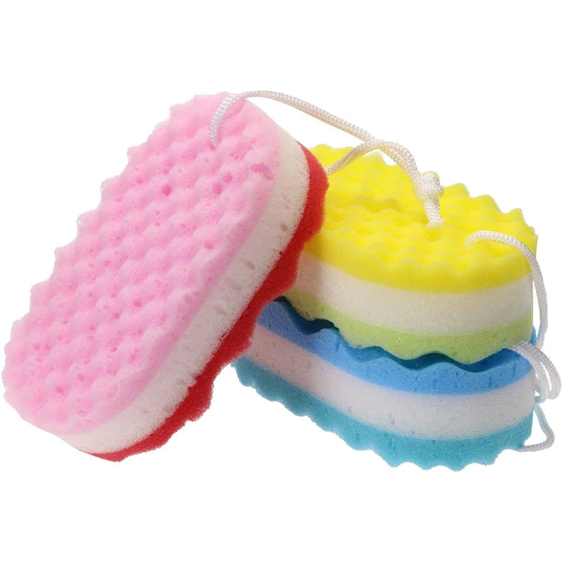 Soft Bath Sponge Body Scrub & Massage Brush – Exfoliating Skincare Shower Accessory