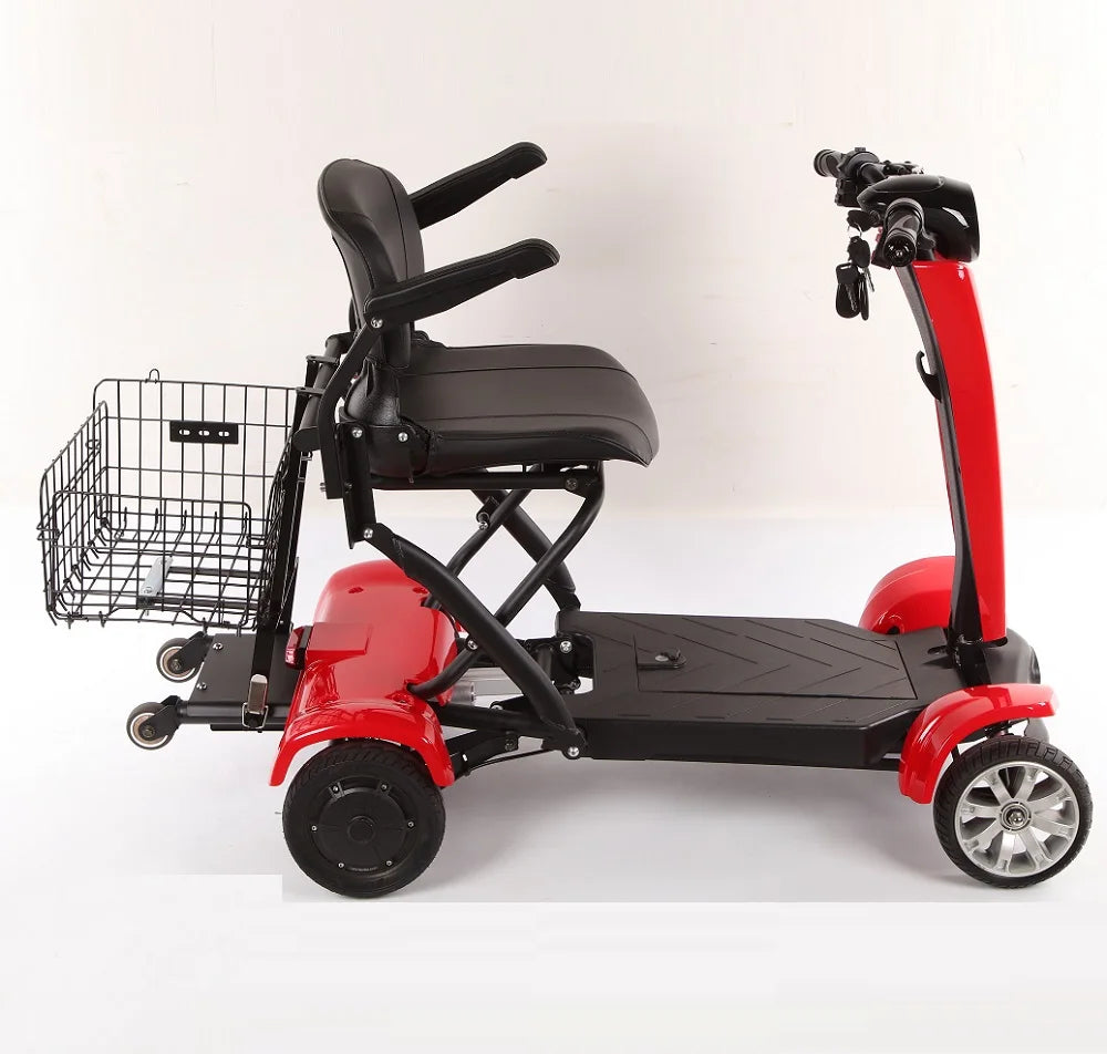 Foldable 4-Wheel Mobility Scooter – 250W Dual Motor, 20–50 km Range