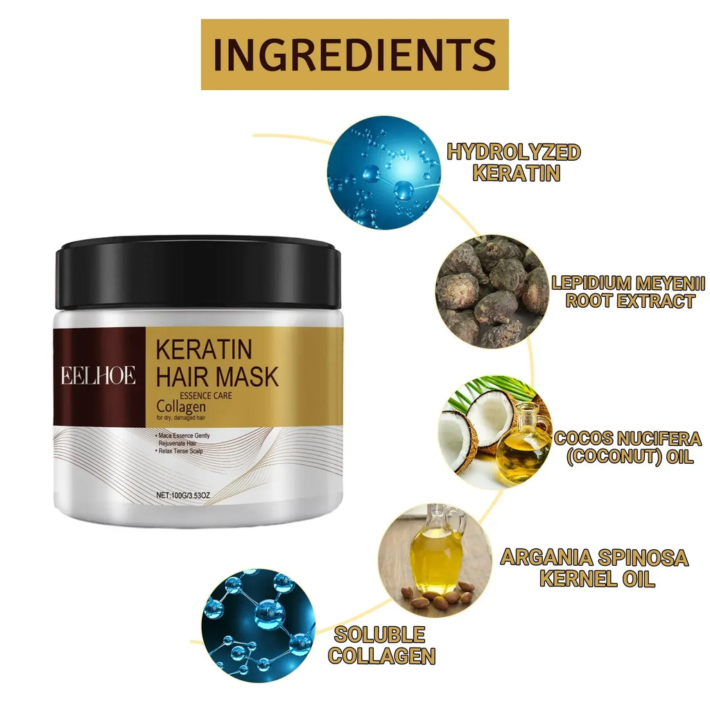 Hair Membrane Natural Repair Hair Mask Prevent Dryness Split Ends Repair Damage Frizz Tangles Soft Smooth Hair Care Products