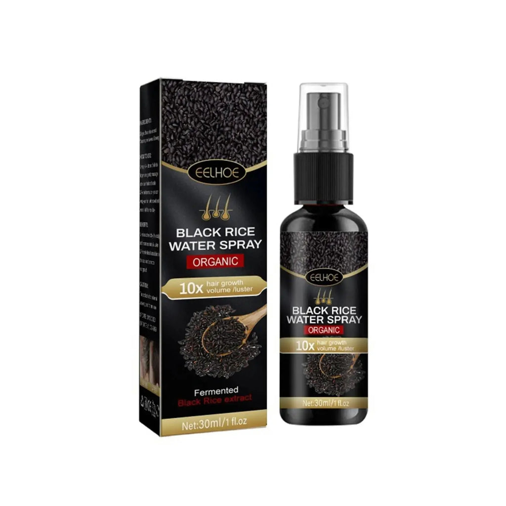 Black Rice Fast Hair Growth Serum Spray for Men Women Anti-loss Hair Regrowth Essential Oil Scalp Treatment Hair Care Products