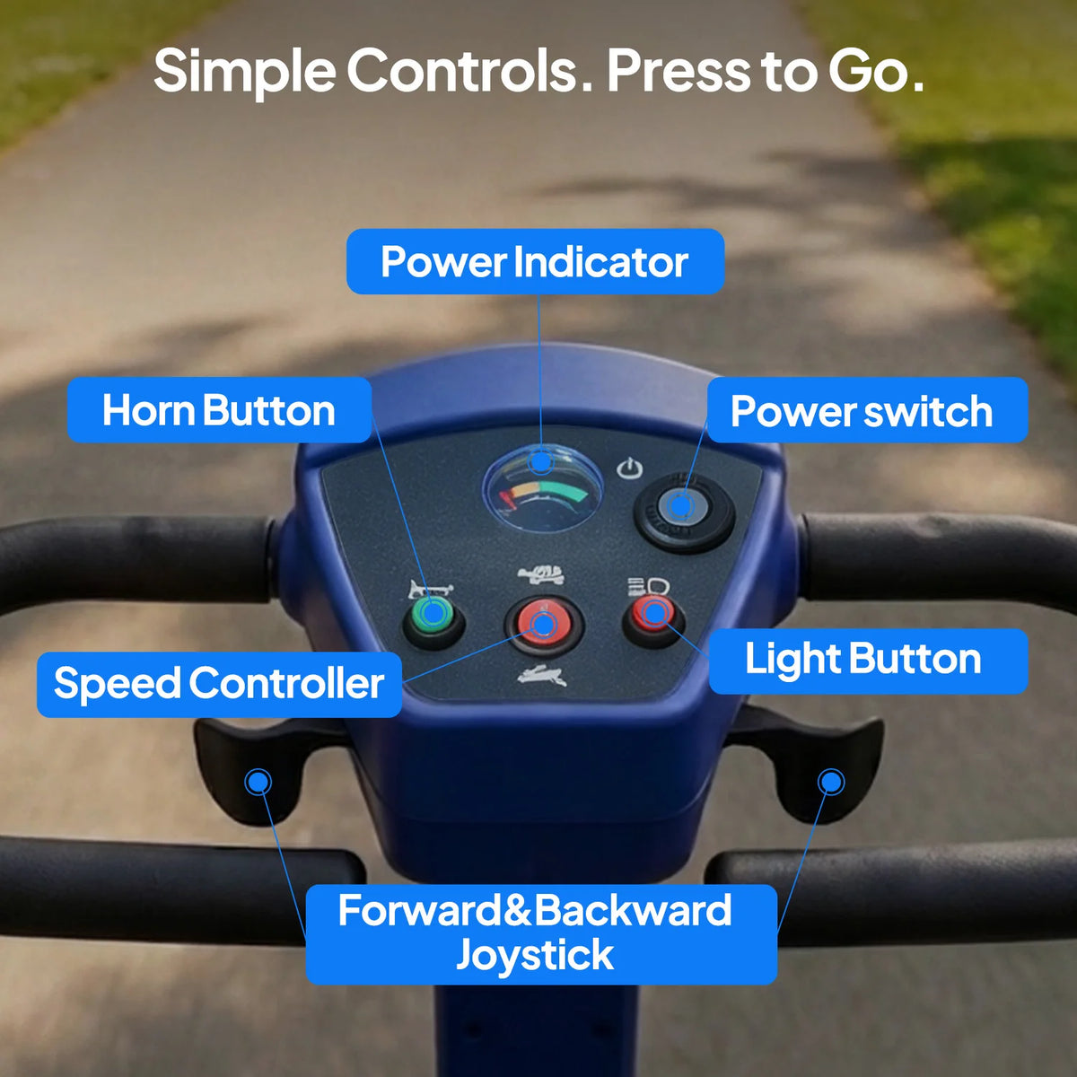 Foldable 4-Wheel Mobility Scooter – 250W, 10-Mile Range