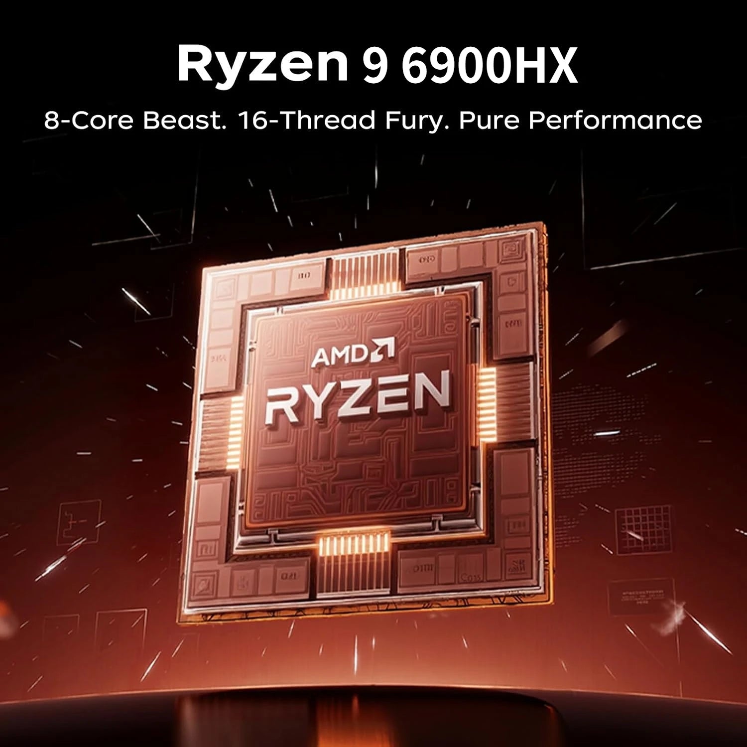 ACEMAGIC 16" AMD Ryzen 9 6900HX Gaming Laptop – 16GB LPDDR5, 512GB NVMe SSD, Radeon 680M, Windows 11
