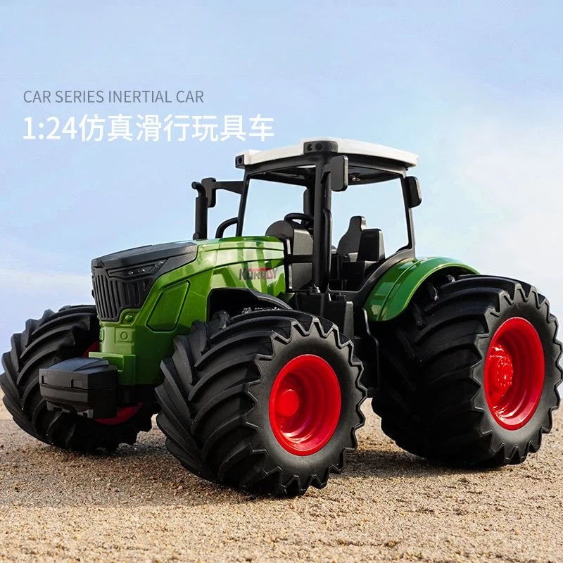 Farm Tractor Toy with Trailer & Accessories – Simulation Farmer Vehicle Set for Kids