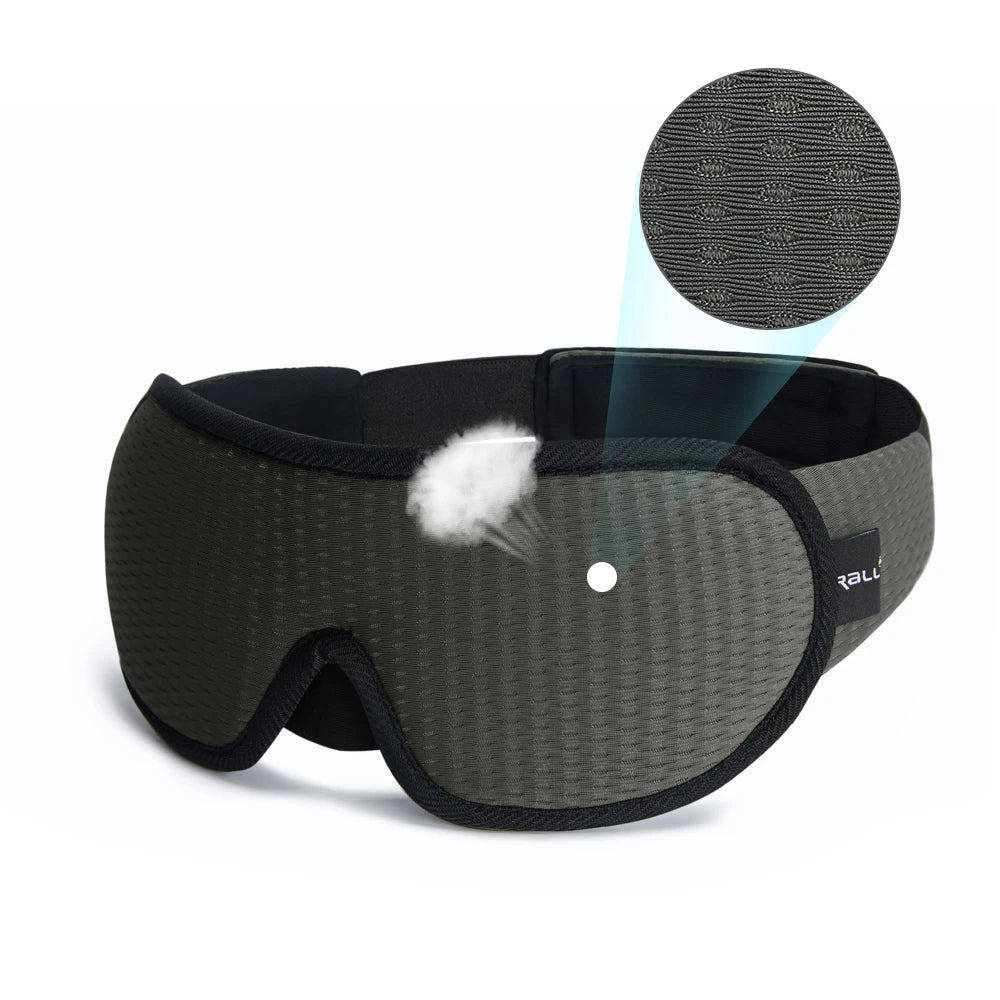 3D Contoured Sleep Mask — Total Blackout Eye Mask for Deep Sleep & Travel