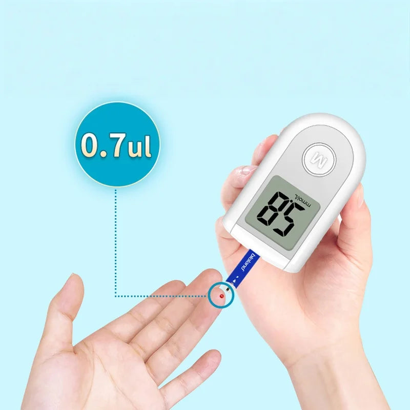Jitesy Blood Glucose Meter Kit – No Coding, 50 Test Strips & Lancets, 5-Second Results with 500-Reading Memory
