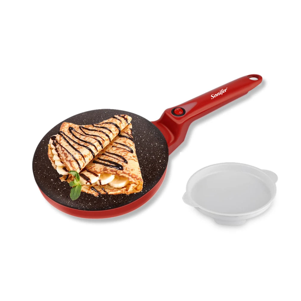 Electric Crepe Maker 600W — Non-Stick Plate Breakfast & Dessert Maker with Hook Storage