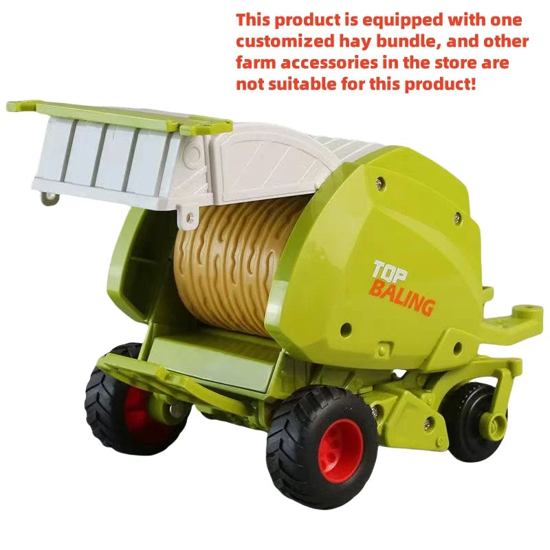 Large Scale Farm Tractor Toy Playset with Trailer & Accessories – DIY Farmer Transport Set