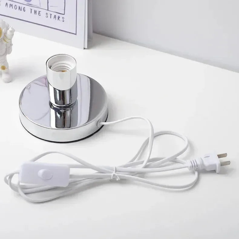 Bauhaus Table Lamp – Chrome & Warm LED Lighting