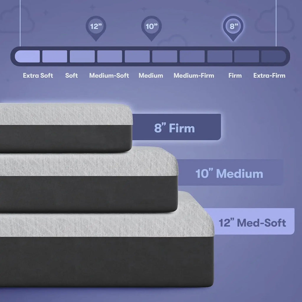 8 Inch Twin Mattress – Made in USA, CertiPUR-US & Oeko-Tex Certified, Fiberglass-Free, Cooling Gel