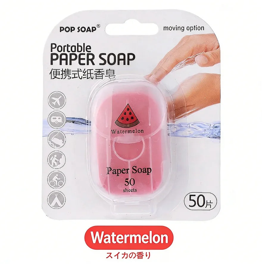 Quick-Dissolving Soap Paper Sheets – Portable Plant Extract Hand Soap for Home & Outdoor