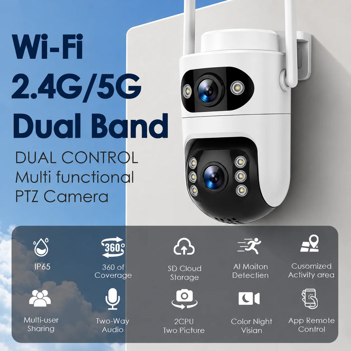 E27 Wi-Fi Bulb Security Camera with Two-Way Audio