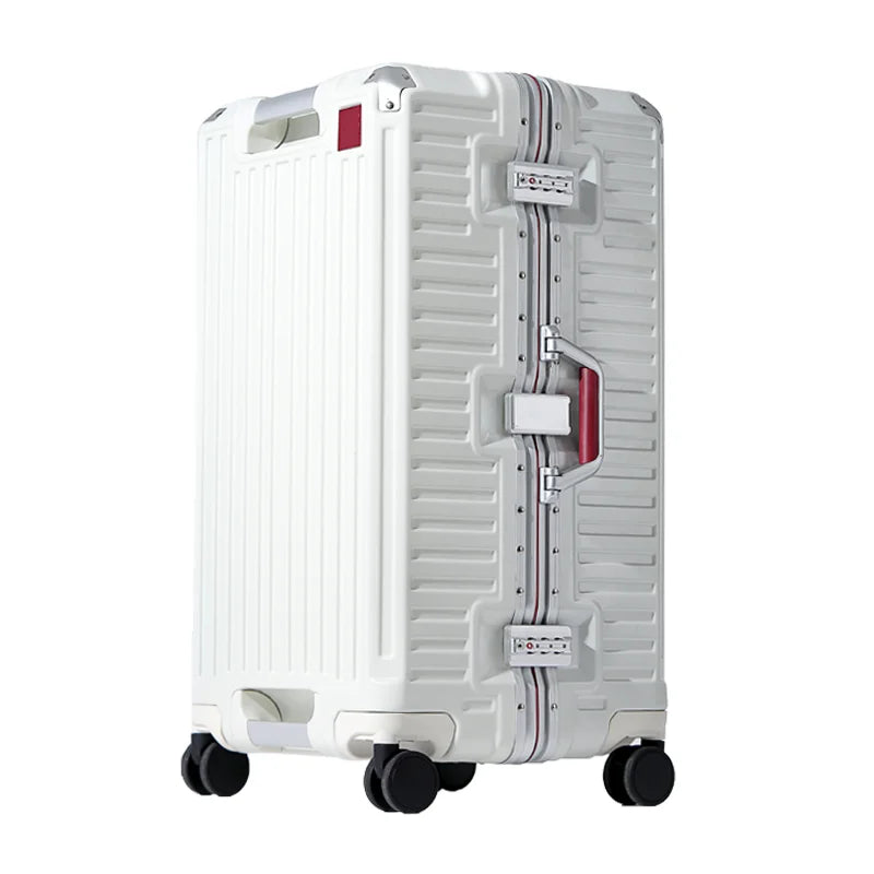 PC Aluminum Frame Trolley Case — Wide Handle, 20"/24"/26"