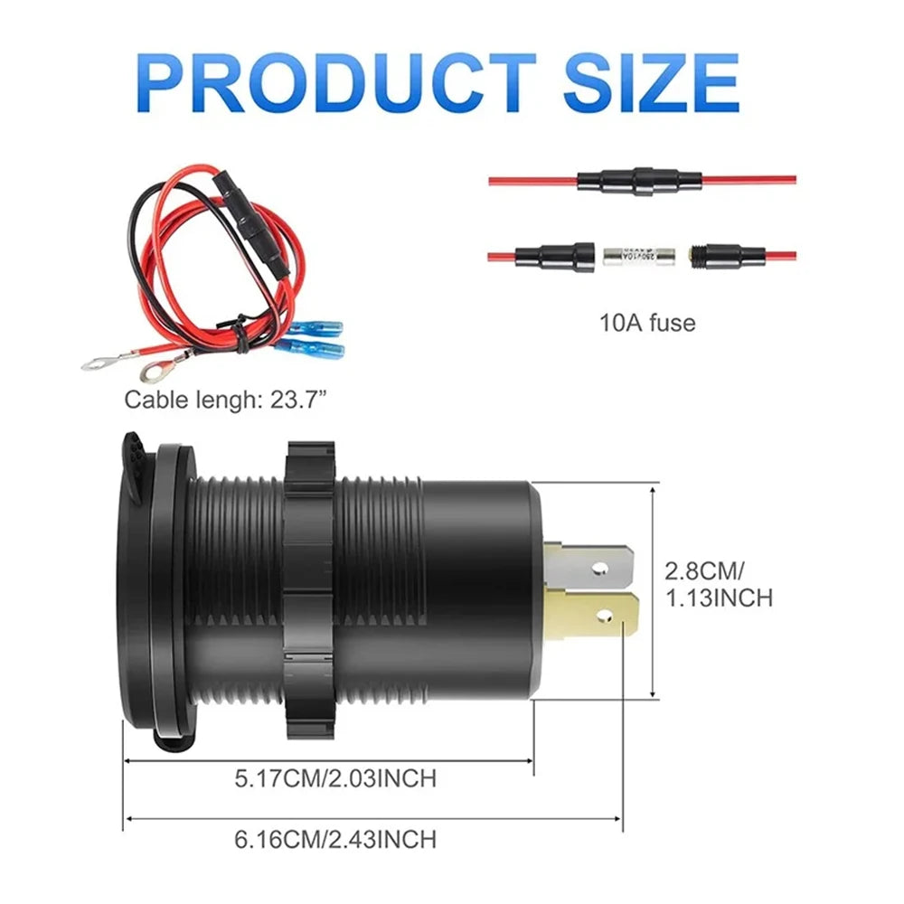 78W Fast Car Charger — PD3.0 & QC3.0 Dual USB-C