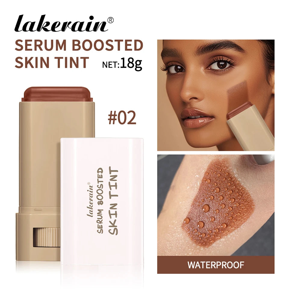 Skin Tint Foundation Stick — Waterproof Nourishing Tinted Serum Contour Balm