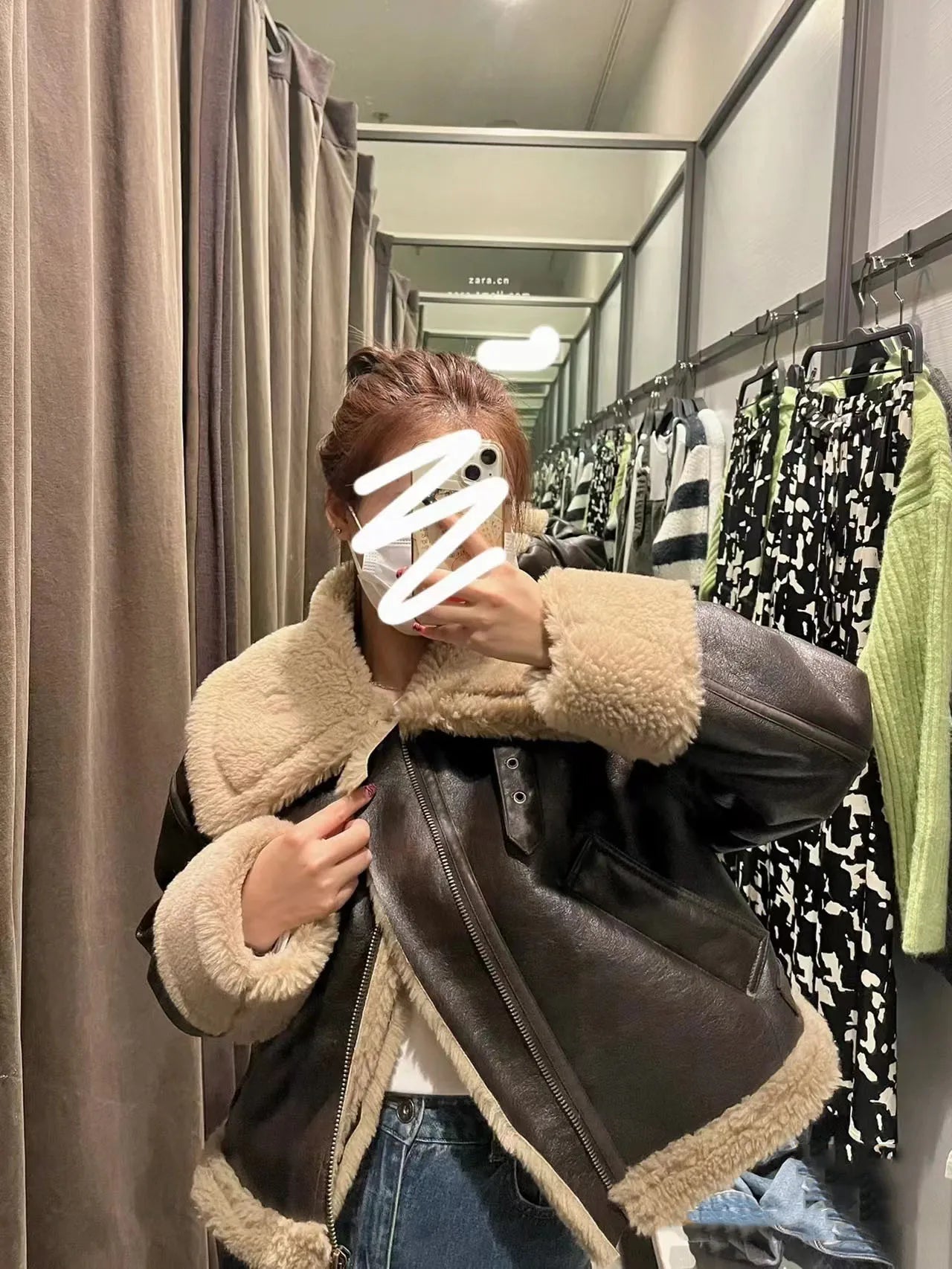 Women's Thickened Double-Sided Short Jacket – Warm Zip-Up Streetwear Coat in Brown