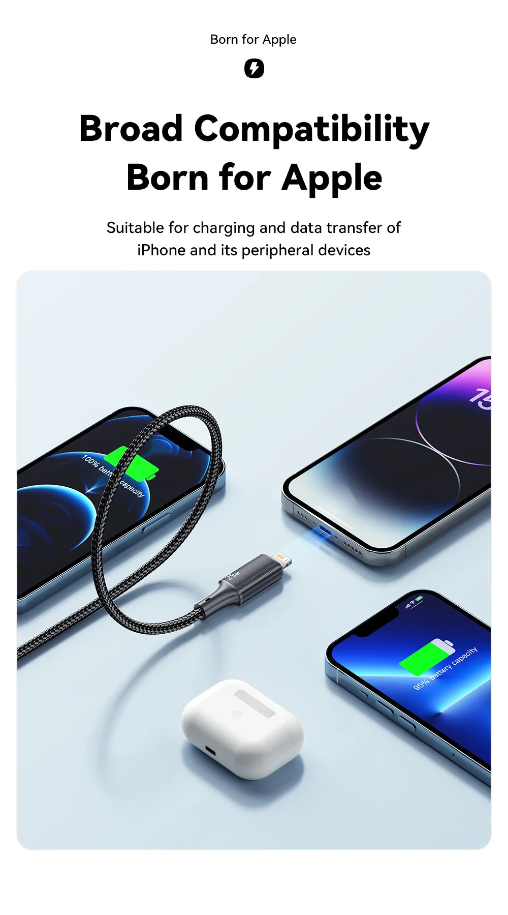 Essager USB-C to Lightning Cable — Fast Charging for iPhone & iPad