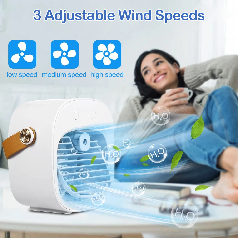 Portable Rechargeable Air Conditioner — Cordless Mini AC Cooling Fan for Room, Camping & Personal Use