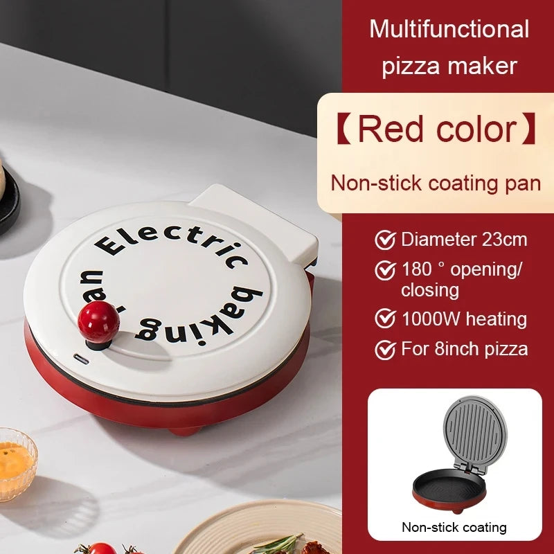 Multifunction Electric Pizza Griddle & Crepe Maker – Double-Sided Heating, Non-Stick Pancake, Steak & Grill Skillet, EU Plug