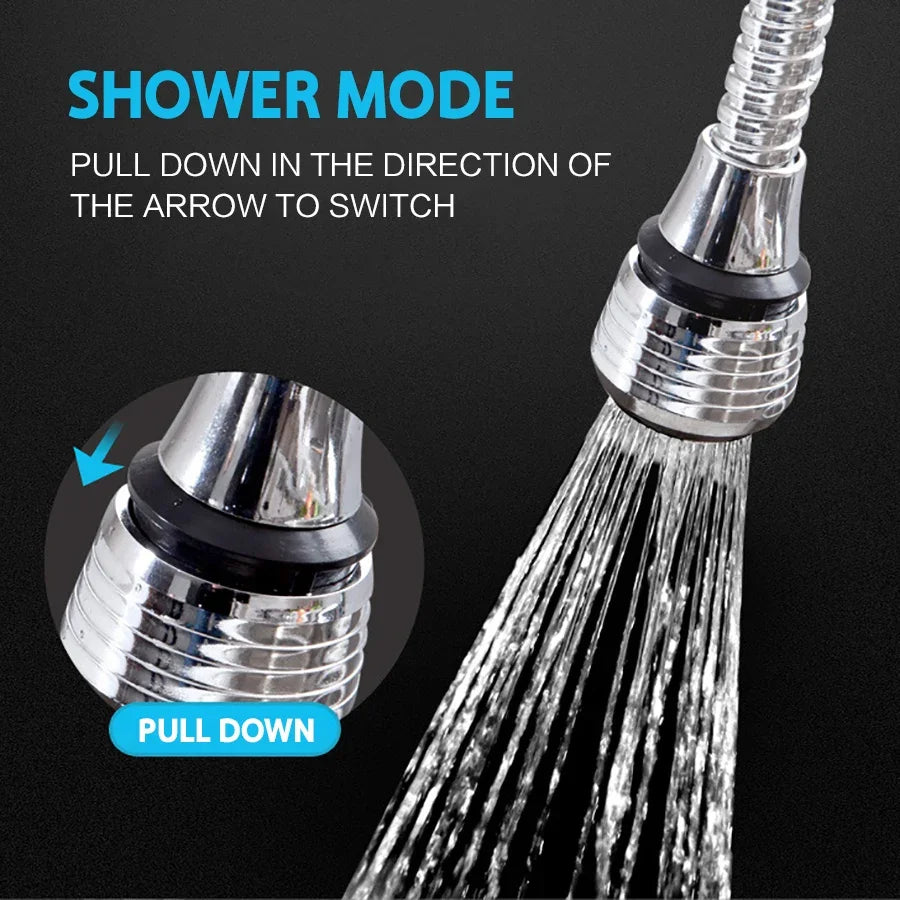 Less Splash. Less Waste. — Stainless Steel Faucet Sprinkler & Water-Saving Extender | Rotating, Splash-Proof, Easy Install, Kitchen & Bathroom