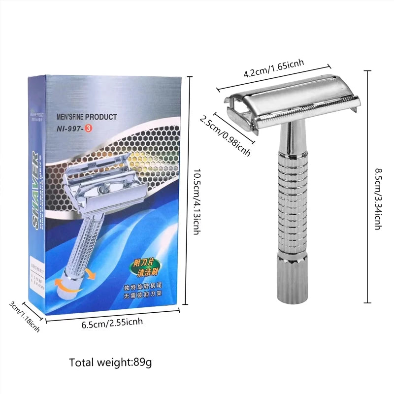 Double Edge Safety Razor for Men & Women – Delicate Box Holder with Blade Included
