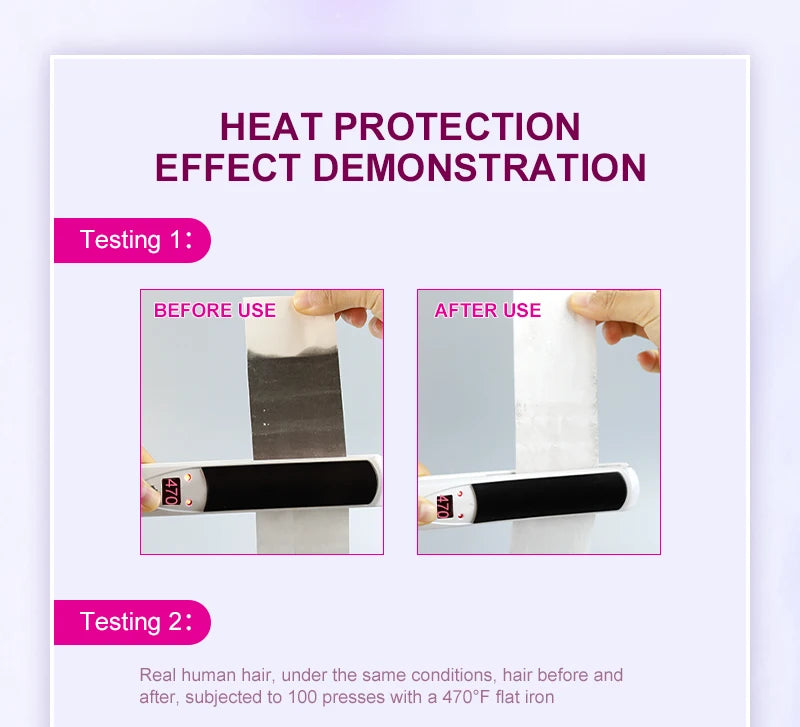 PURC Argan Oil Heat Protection Spray Smoothing Prevent Frizz Dry Hair Treatment Professional Hair Care Products