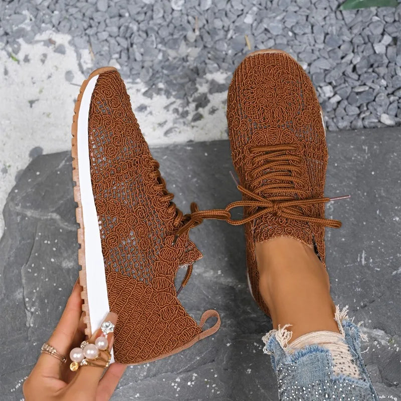 Women's Air Mesh Lace-Up Sneakers