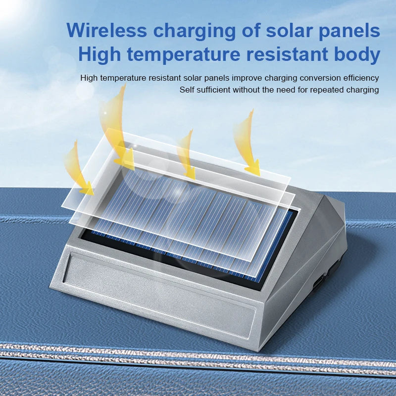 Solar and USB Car Ozone Generator, Dark Grey