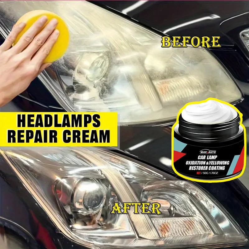 See Clearly Again. — Car Headlight Restoration Polishing Kit | Scratch Remover, Oxidation Cleaner & Repair Paste for Headlamp Assembly, 65g & 100g