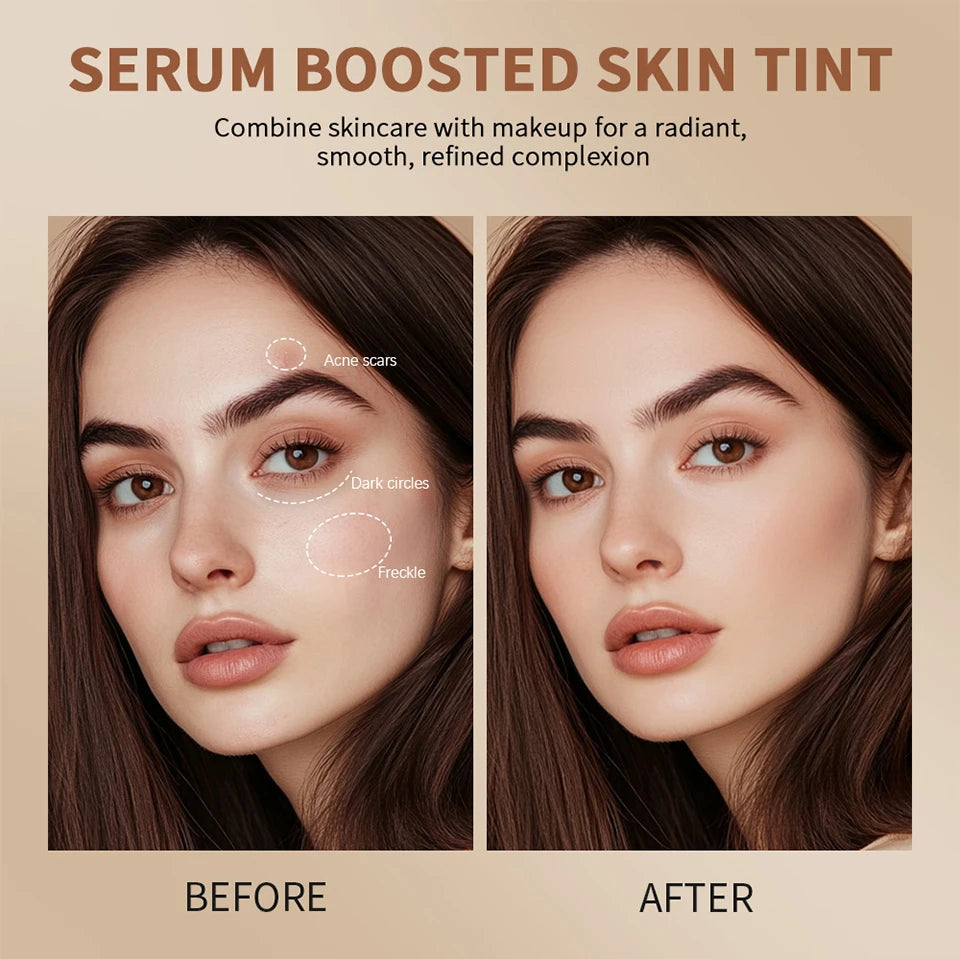 Skin Tint Foundation Stick — Waterproof Nourishing Tinted Serum Contour Balm