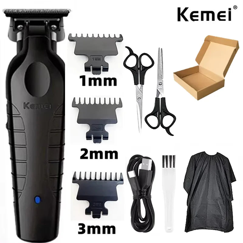 Kemei KM-2299 Cordless Hair Clipper – USB Fast Charge, 180-Min Runtime, Auto Power Adjust