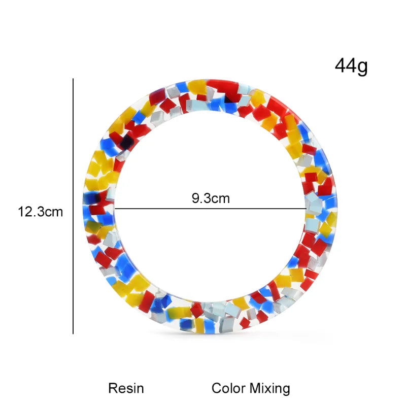 2PCS Circle Shape Resin Bag Handles Women's Bag Removable Plastic Wallet O-Ring DIY Handmade Wallet Accessories