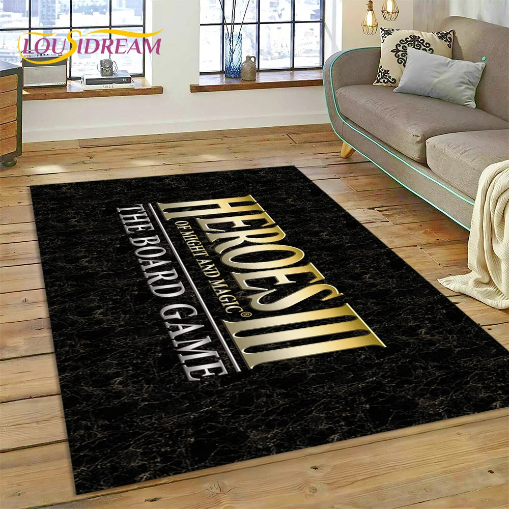 Heroes of Might & Magic Retro Gaming Rug – Non-Slip Floor Mat for Living Room, Bedroom & Sofa, 27 Designs & 9 Sizes