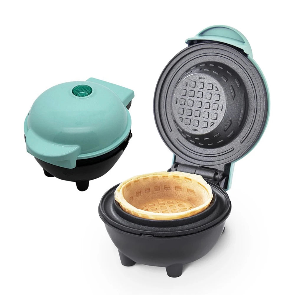 Mini Waffle Bowl Maker — 110V/220V Breakfast Machine for Egg Tart, Ice Cream & Egg Roll