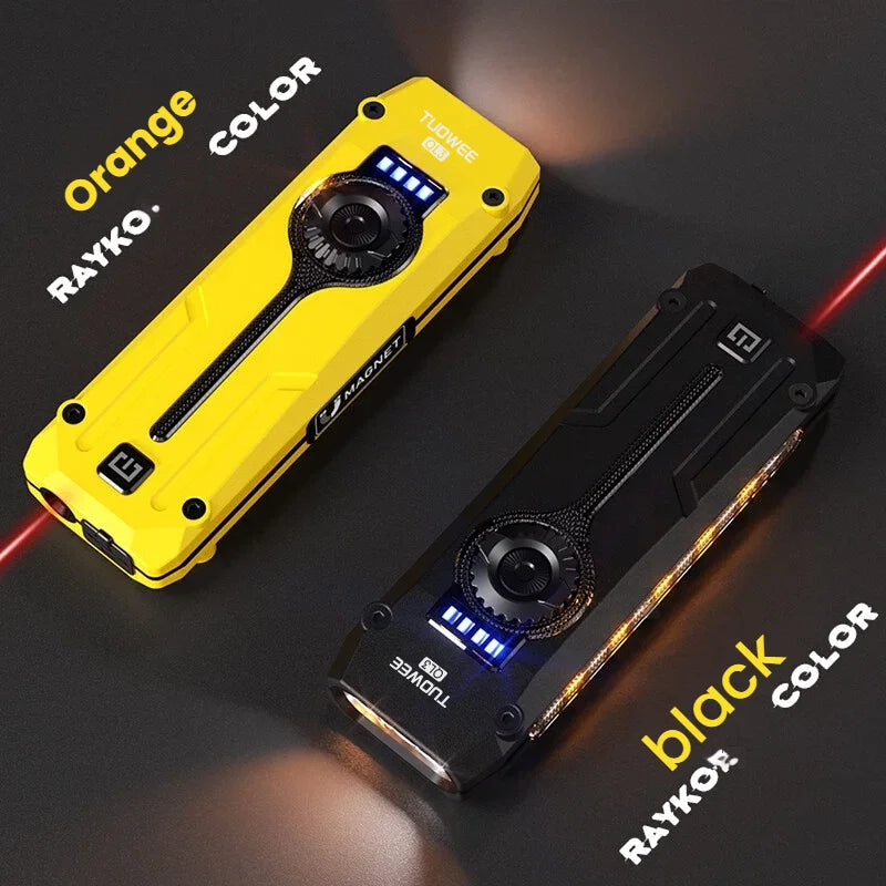 EDC Flat Pro Rechargeable Flashlight – Red Beam, RGB, UV & LED Combo Pocket Light for Outdoors & Emergencies