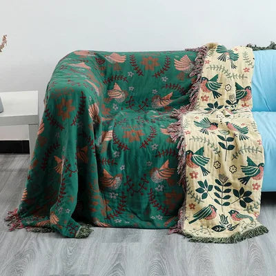 Bohemia Sofa Cover Muslin Gauze Tassel Decorative Bed Throw Blankets Quilt Home Adults Children Comfoter Bedspreads On The Bed