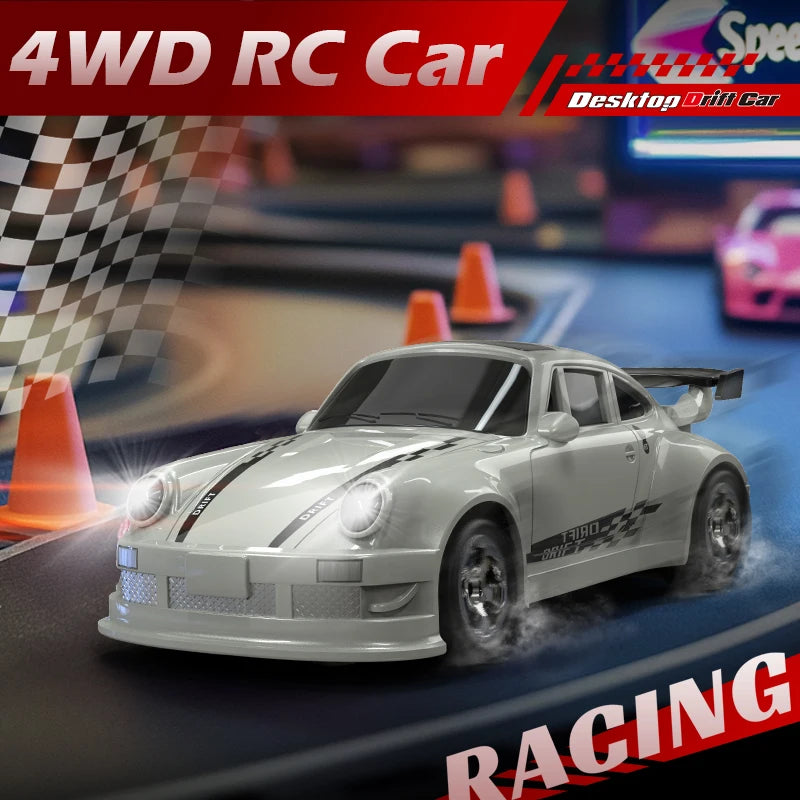 1/64 Scale Mini 4WD RC Drift Car – High Speed GTR Racing Model