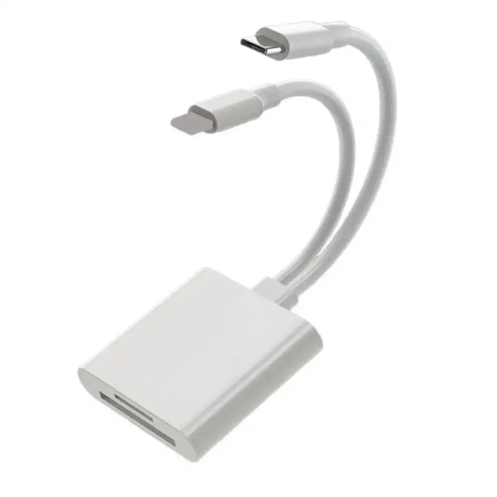 3-in-1 Lightning & USB-C SD/TF Card Reader Adapter – Camera Adapter for iPhone, iPad & USB Flash Drives