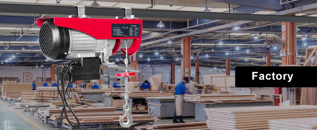 SucceBuy Electric Hoist Lifting Crane — 400-1000kg, Wireless Remote, Pure Copper Motor, CE Certified
