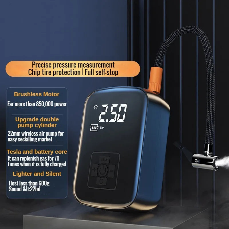 EAFC 150 PSI Tire Inflator, Wired or Rechargeable