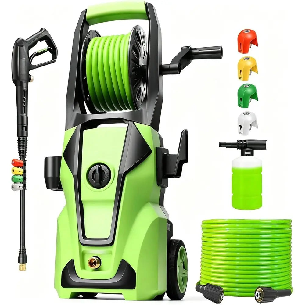 Electric Pressure Washer – 33-Foot Hose & Foam Cannon