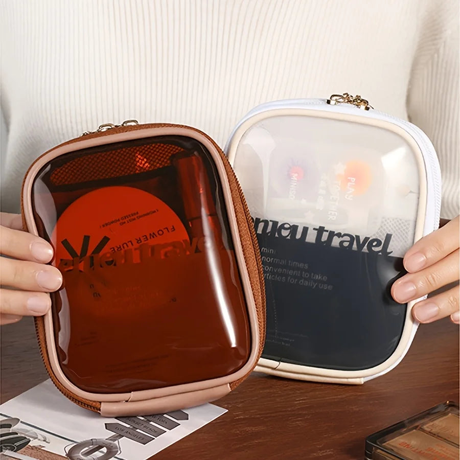 Mini Transparent Waterproof Cosmetic Clutch Bag