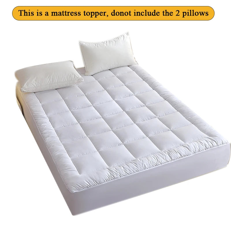 360GSM Quilted Mattress Topper & Protector Cover – Anti-Pull, 15–17" Deep Pocket, Twin to King, 2 Colors