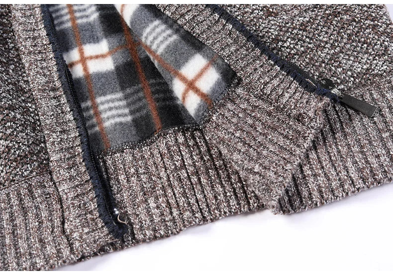 Men's Full Zip Knitted Cardigan Sweater — Classic Casual Knitwear