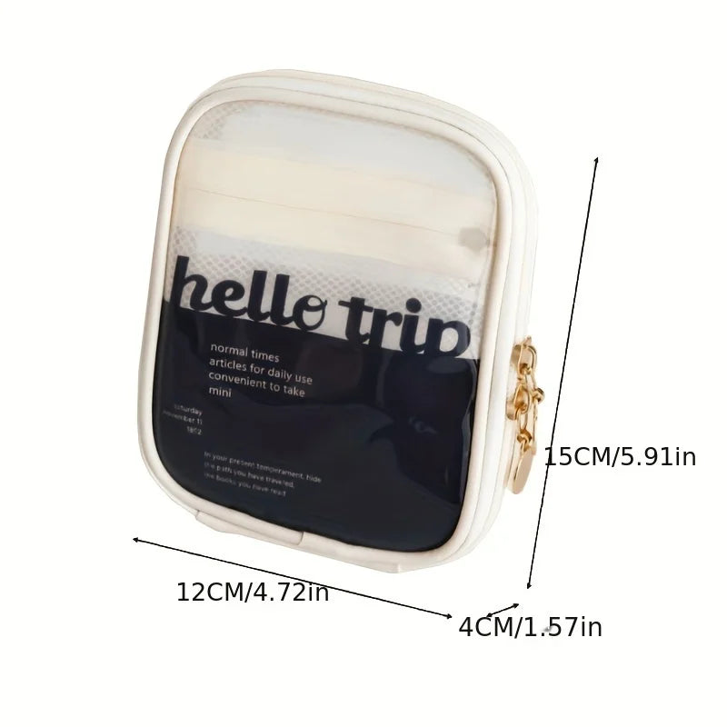 Mini Transparent Waterproof Cosmetic Clutch Bag