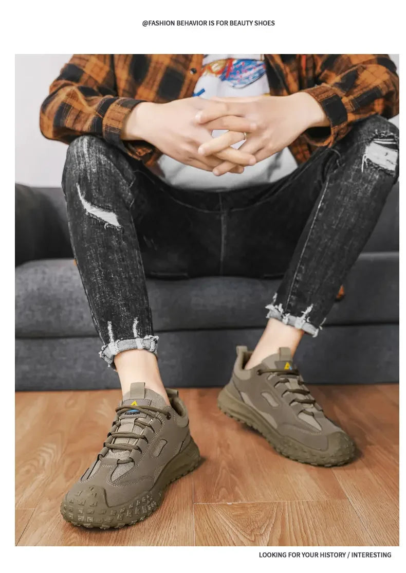 Men's Thick-Sole Anti-Slip Outdoor Platform Sport Shoes