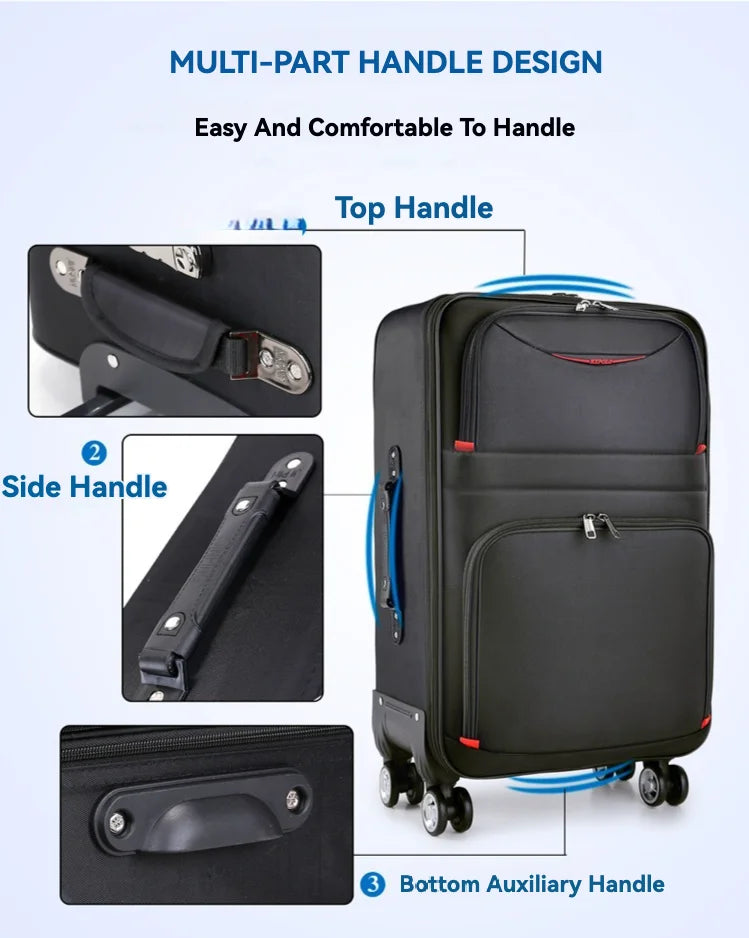 Women's Oxford Luggage Set — Large Capacity, 20"-28"