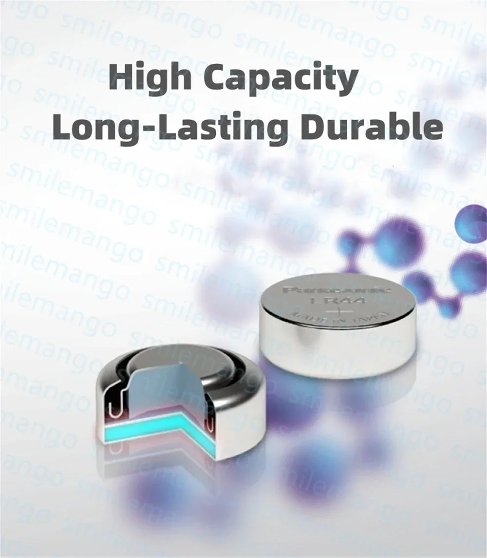 Panasonic LR44 AG13 1.5V Button Cell Battery – 175mAh SR44 LR1154 Coin Cell for Watch, Calculator & Toys